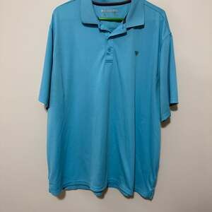 Ariat TEK Heat Series Performance Blue Polo Mens 2XL Dress Shirt